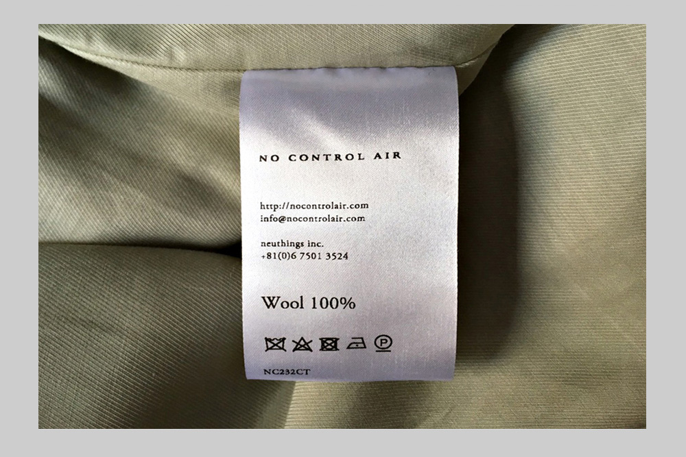 NO CONTROL AIR/ノーコントロールエアー/スーパー100’s ウール メルトン ノーカラーコート/XS/ ユニセックス/A8-NC232CT