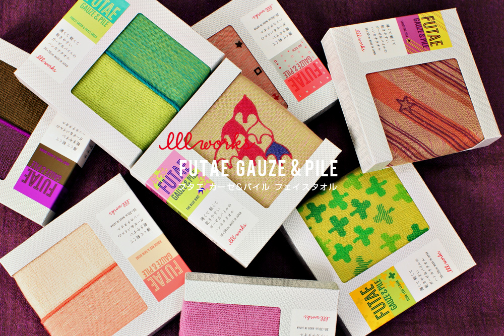 ℓℓℓ Works /ルルルワークス/ FUTAE GAUZE&PILE ハンカチタオル