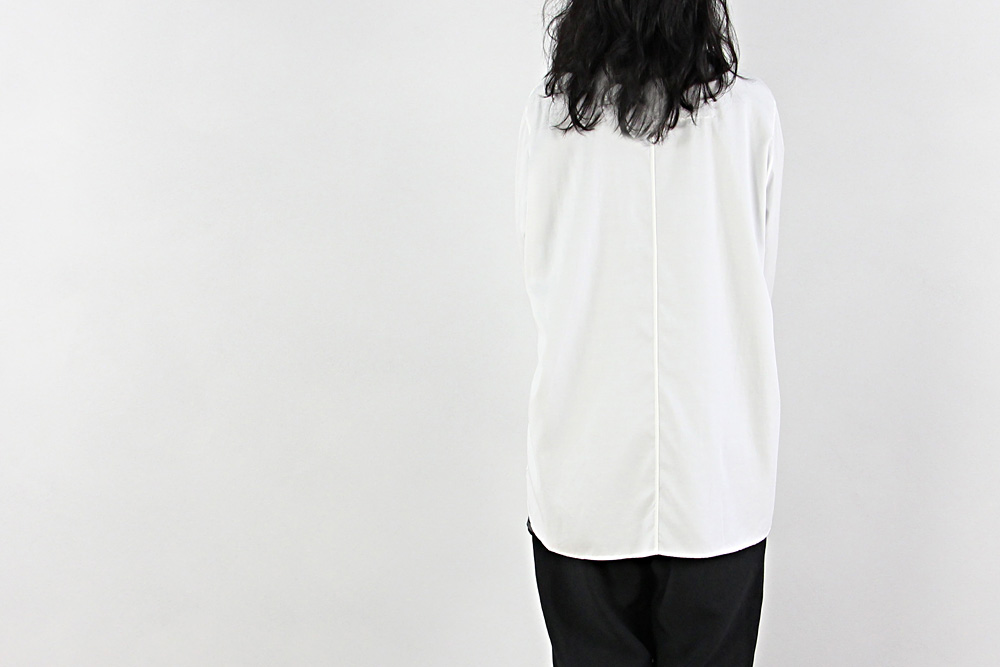 NO CONTROL AIR/ノーコントロールエアー/フィブリル テンセル ツイル ノーカラー長袖シャツ/2019aw/XS/M/ユニセックス/A8-NC101SF