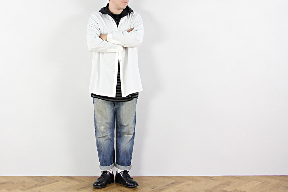 NO CONTROL AIR/ノーコントロールエアー/フィブリル テンセル ツイル ノーカラー長袖シャツ/2019aw/XS/M/ユニセックス/A8-NC101SF