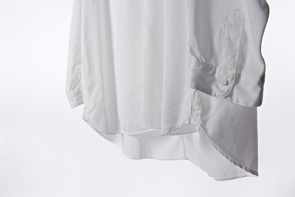 NO CONTROL AIR/ノーコントロールエアー/フィブリル テンセル ツイル ノーカラー長袖シャツ/2019aw/XS/M/ユニセックス/A8-NC101SF