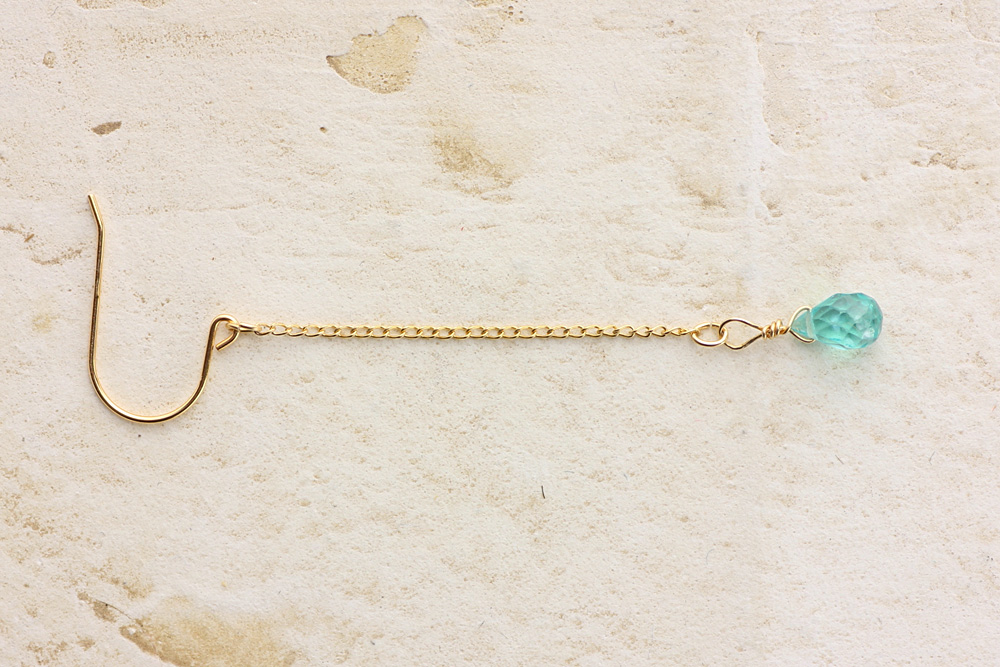 ドロップカットフックピアス