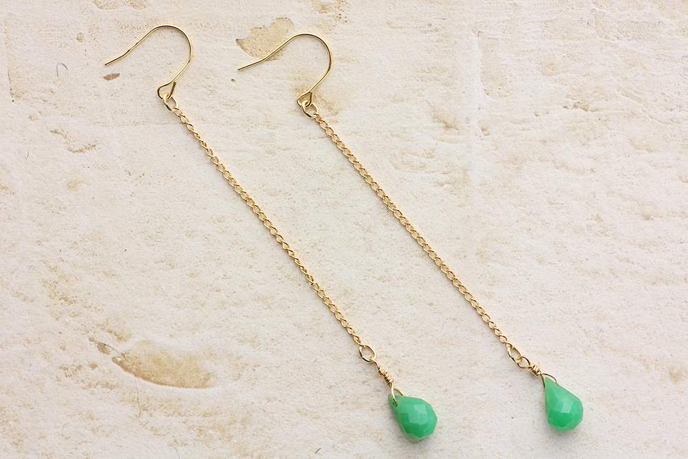 ドロップカットフックピアス