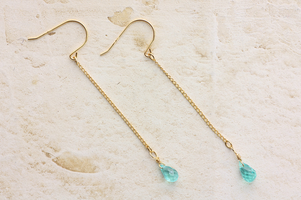 ドロップカットフックピアス