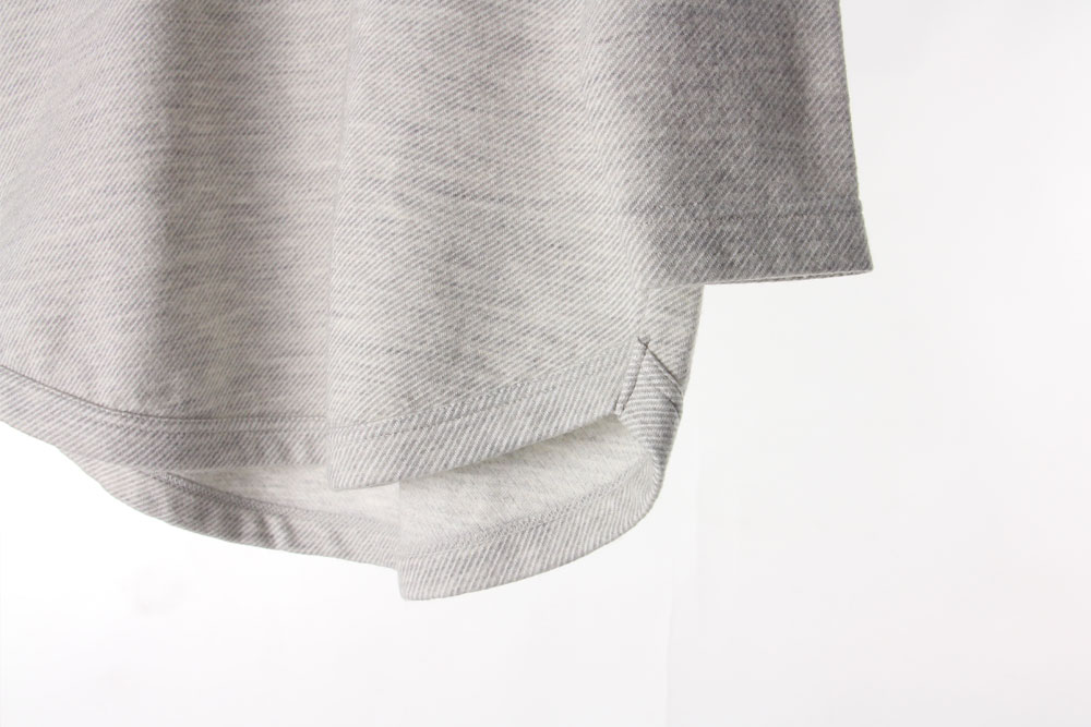 FIRMUM/フィルマム/ウルグアイウール　ダブルジャガード ツイル　ロングスリーブカットソー/XS/M/Light Grey × White/Black × Grey/A0_FR152TF